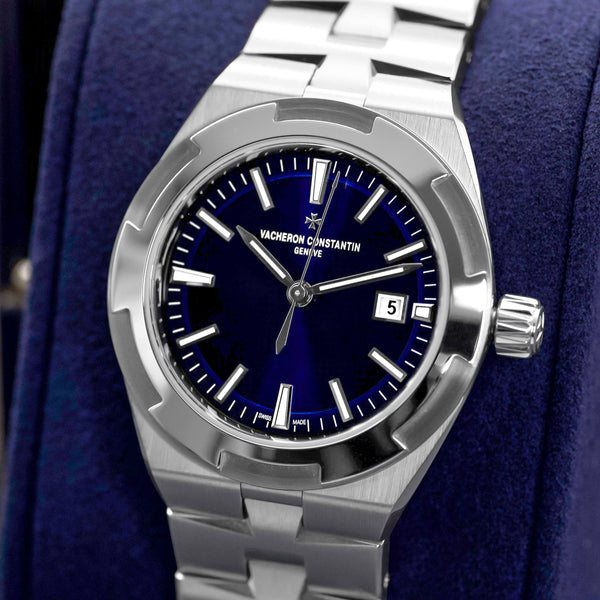 Vacheron Constantin Overseas 4600V Womens Blue Dial 34.5mm Box & Papers