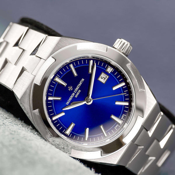 Vacheron Constantin Overseas 4600V Womens Blue Dial 34.5mm Box & Papers