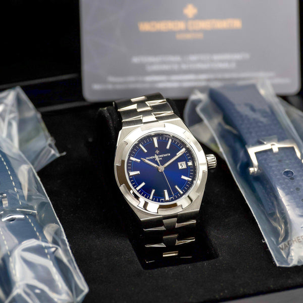 Vacheron Constantin Overseas 4600V Womens Blue Dial 34.5mm Box & Papers