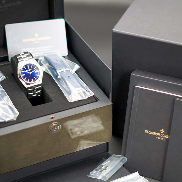 Vacheron Constantin Overseas 4600V Womens Blue Dial 34.5mm Box & Papers