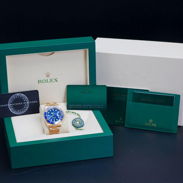 Rolex Submariner "Bluesy" 126618LB Yellow Gold with box and papers