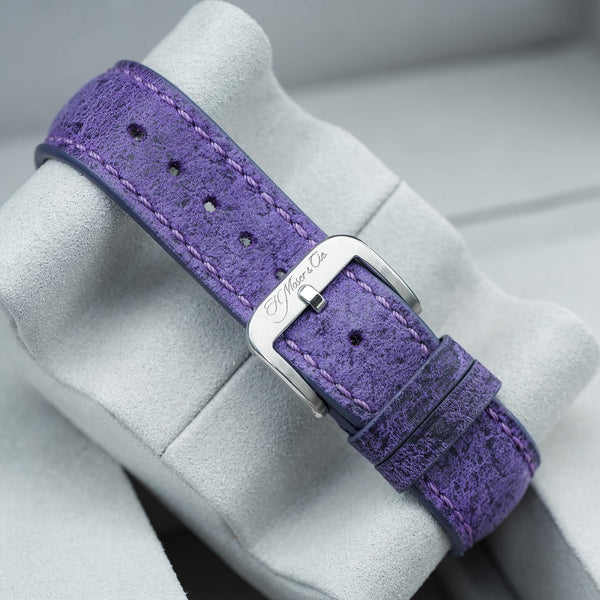 H. Moser & Cie Centre Seconds Purple Enamel 1201-1200 strap and buckle detail