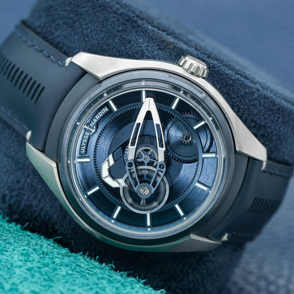 Front view of Ulysse Nardin Freak X Titanium Blue Dial 2022 